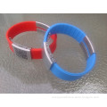 high quality fashion silicone id bracelet with name tag